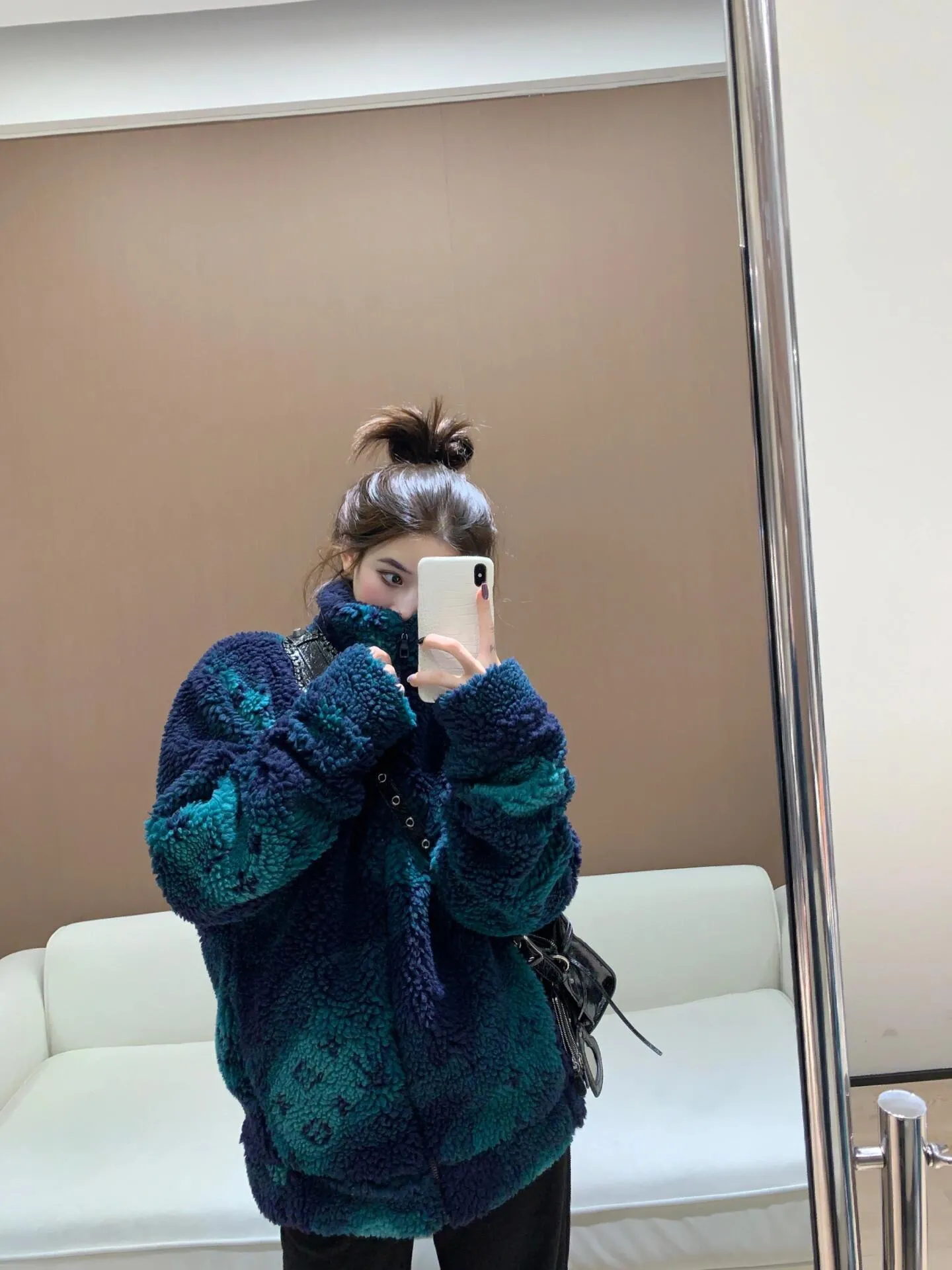 Louis Vuitton/Louis Vuitton presbyopia lambswool teddy jacket